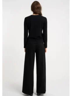 CLICK Bluzka 10-6962 Czarny Fitted Fit