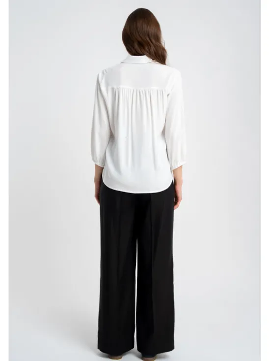 CLICK Koszula 10-6699 Biały Loose Fit