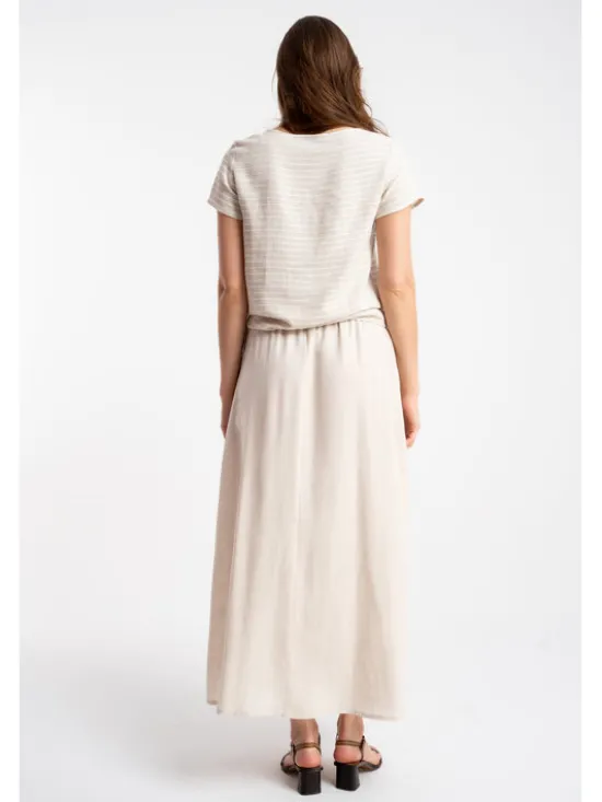 CLICK Spódnica maxi 50-749 Beżowy jasny Relaxed Fit