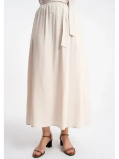 CLICK Spódnica maxi 50-749 Beżowy jasny Relaxed Fit