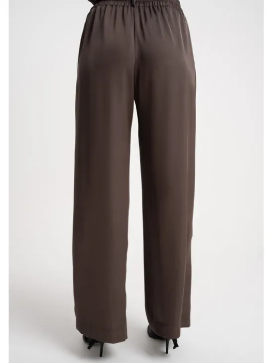 CLICK Spodnie materiałowe 30-463 Brązowy Loose Fit