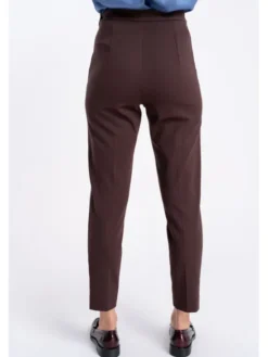 CLICK Spodnie materiałowe 30-455 Brązowy Regular Fit