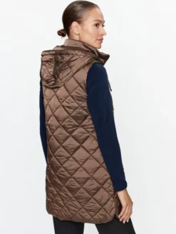 CMP Bezrękawnik 33K3686 Brązowy Regular Fit