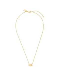 Coach Naszyjnik Pearl Signature C Pendant Necklace 37341916GLD651 Złoty