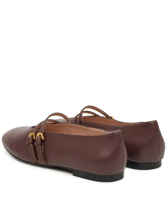 Coccinelle Baleriny Coccinellerisako Smooth E4 U6F 19 01 01 Bordowy