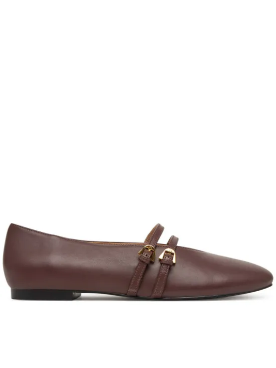 Coccinelle Baleriny Coccinellerisako Smooth E4 U6F 19 01 01 Bordowy