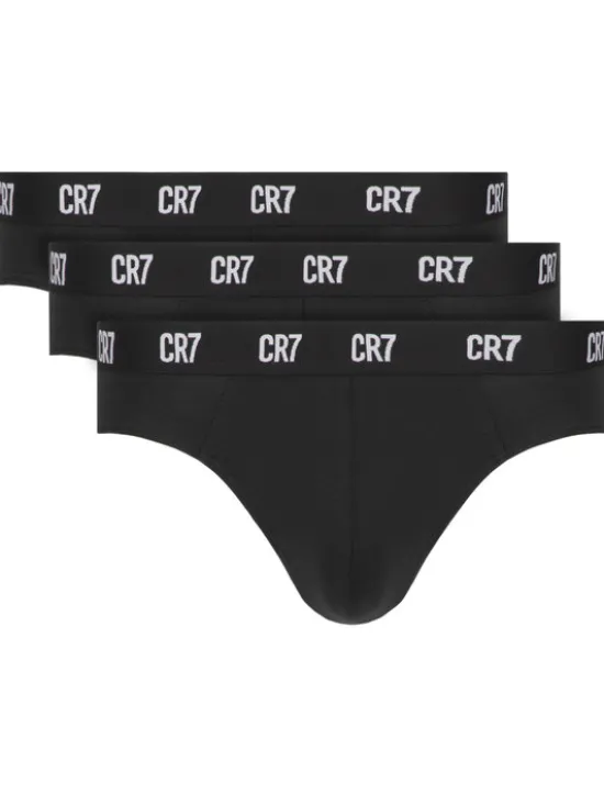 Cristiano Ronaldo CR7 Komplet slipów Main Basic Brief 3-Pack 8100-66-900 Czarny