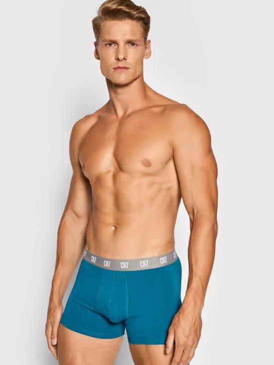 Cristiano Ronaldo CR7 Komplet bokserek Basic Trunk 3-Pack 8100-49-2717 Niebieski