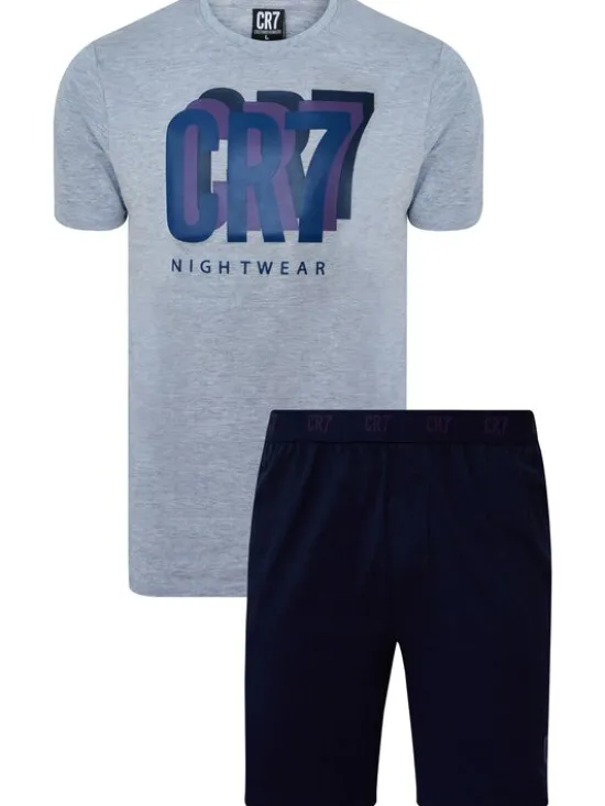 Cristiano Ronaldo CR7 Piżama 8730-41-2616 Szary Regular Fit