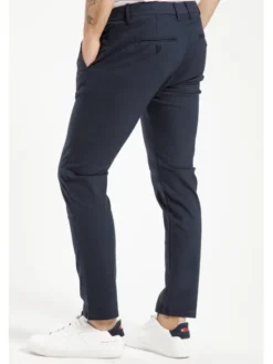 Cross Jeans Chinosy E 120-046 Granatowy Tapered Leg
