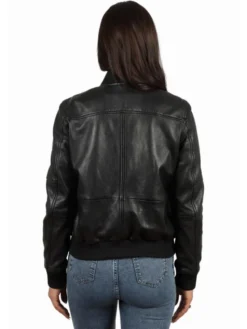 David Ryan Kurtka skórzana ALEX Czarny Regular Fit
