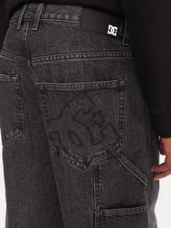 DC Shoes Jeansy Worker Carpenter Bac EDYDP03432 Czarny Baggy Fit