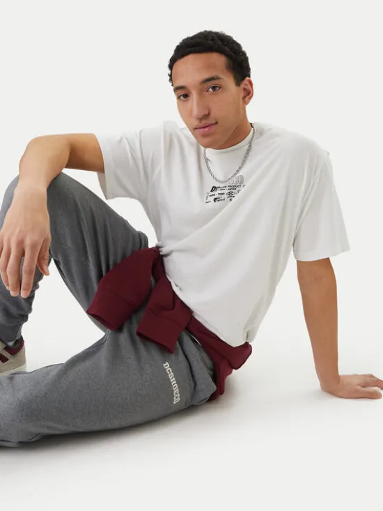 DC Shoes Spodnie dresowe Baseline ADYFB03069 Szary Regular Fit