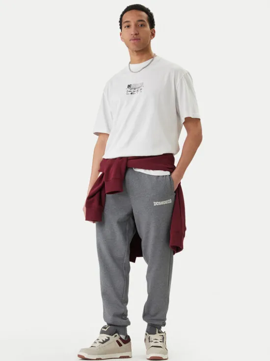 DC Shoes Spodnie dresowe Baseline ADYFB03069 Szary Regular Fit