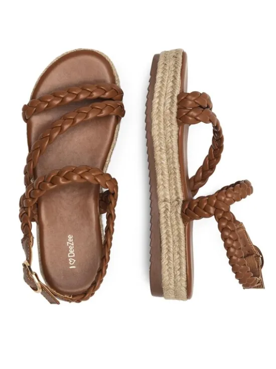 DeeZee Espadryle E8875-1 Brązowy