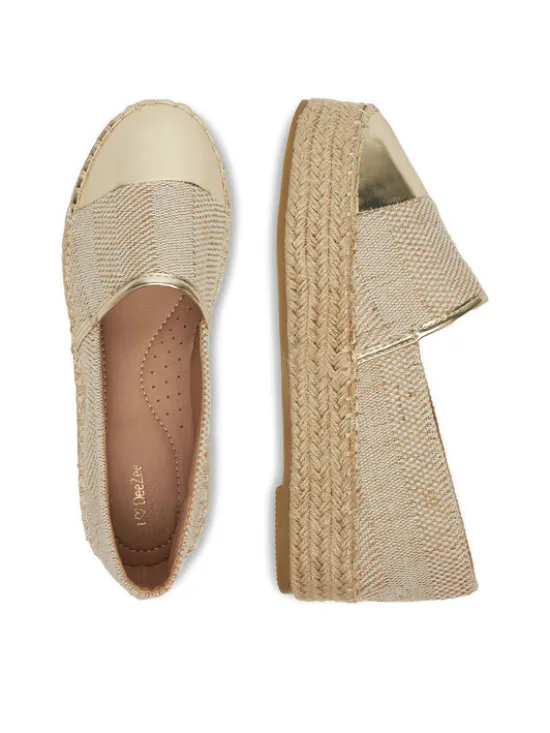 DeeZee Espadryle JSZ701-2 Złoty