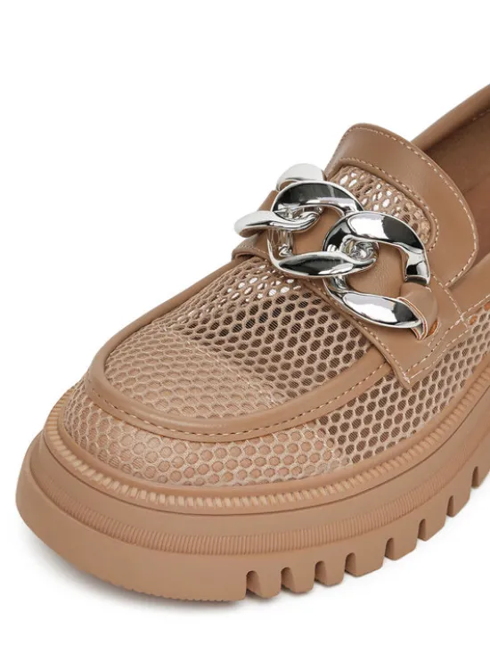 DeeZee Loafersy 60062D-2 Brązowy