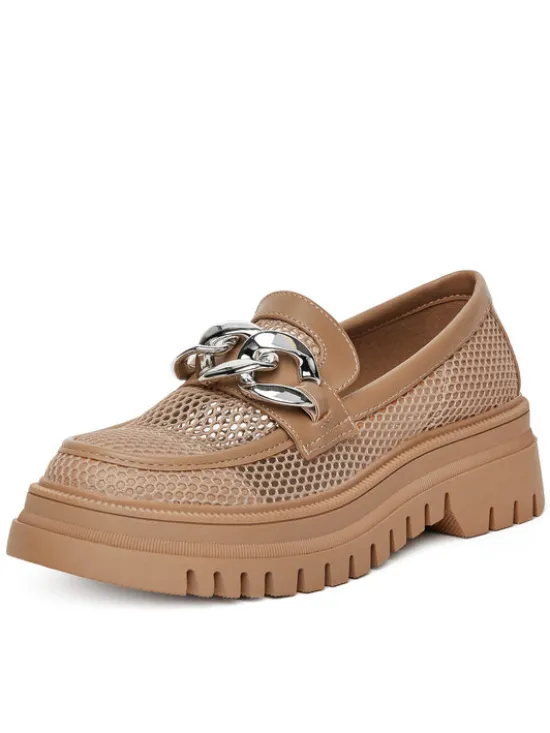 DeeZee Loafersy 60062D-2 Brązowy