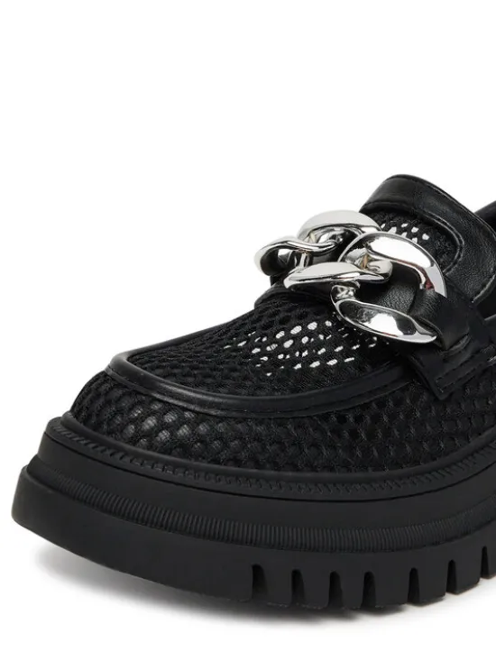 DeeZee Loafersy 60062D-2 Czarny