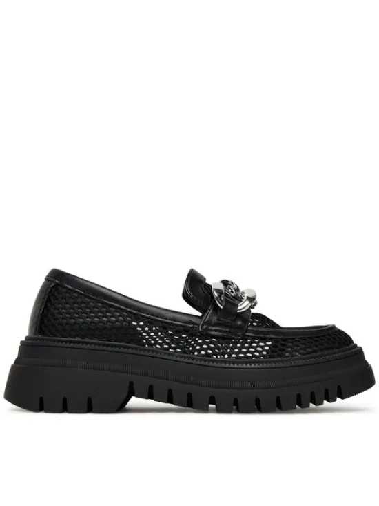 DeeZee Loafersy 60062D-2 Czarny