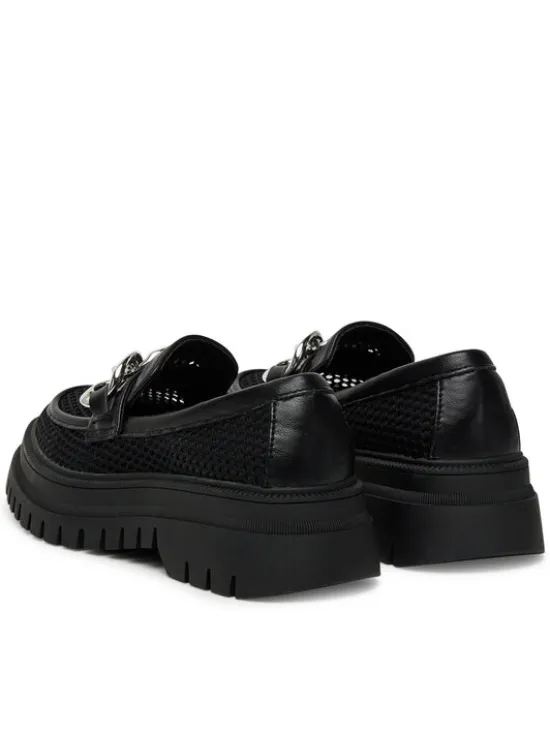 DeeZee Loafersy 60062D-2 Czarny