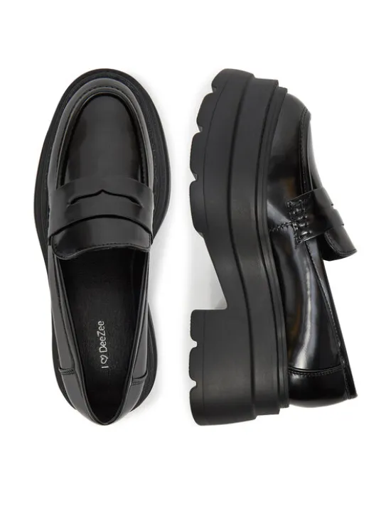 DeeZee Loafersy ST0242613-1 Czarny