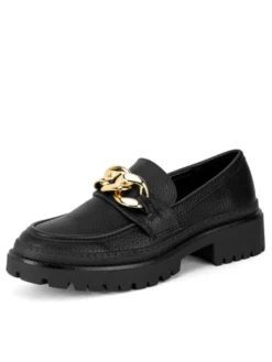 DeeZee Loafersy 23038T259 Czarny