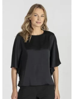 Deni Cler Milano Bluzka W-DC-1263-E5-A9-90-1 Czarny Loose Fit