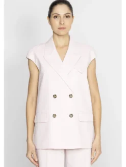 Deni Cler Milano Marynarka T-DC-6019-E2-40-31-1 Różowy Regular Fit