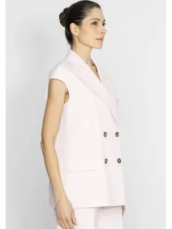 Deni Cler Milano Marynarka T-DC-6019-E2-40-31-1 Różowy Regular Fit