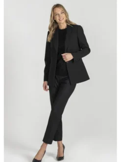 Deni Cler Milano Marynarka W-DC-6053-E5-D4-90-1 Czarny Regular Fit
