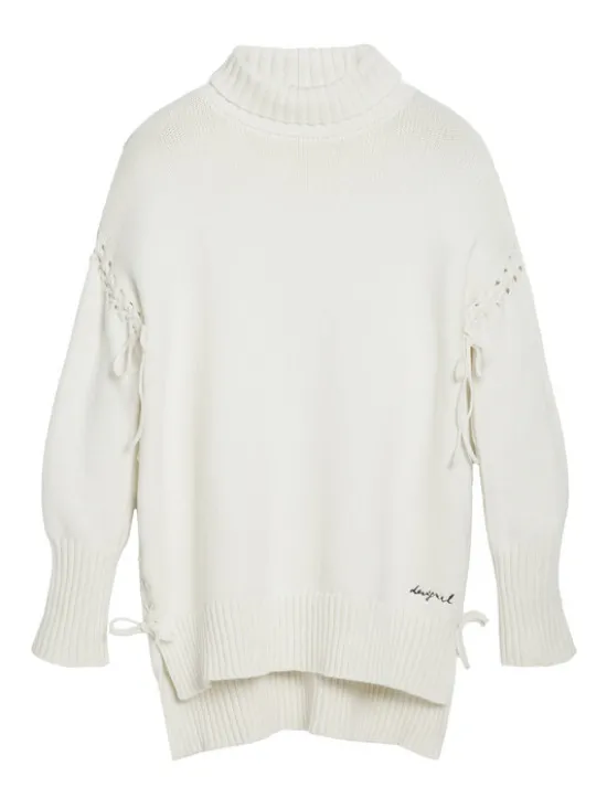 Desigual Golf Vantaa 25WWJF11 Biały Relaxed Fit