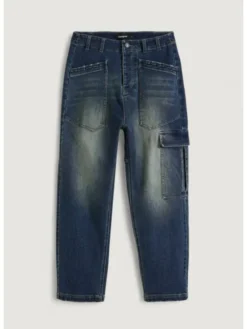 Desigual Jeansy DENIM_PARKER Niebieski Baggy Fit