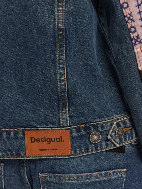 Desigual Kurtka jeansowa Etnic 25WWED14 Kolorowy Regular Fit