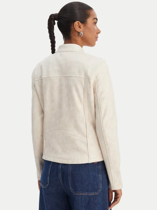 Desigual Kurtka przejściowa 26SWEW10 Kremowy Regular Fit