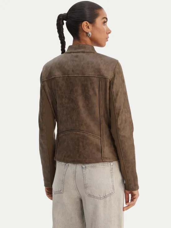 Desigual Kurtka przejściowa 26SWEW10 Brązowy Regular Fit