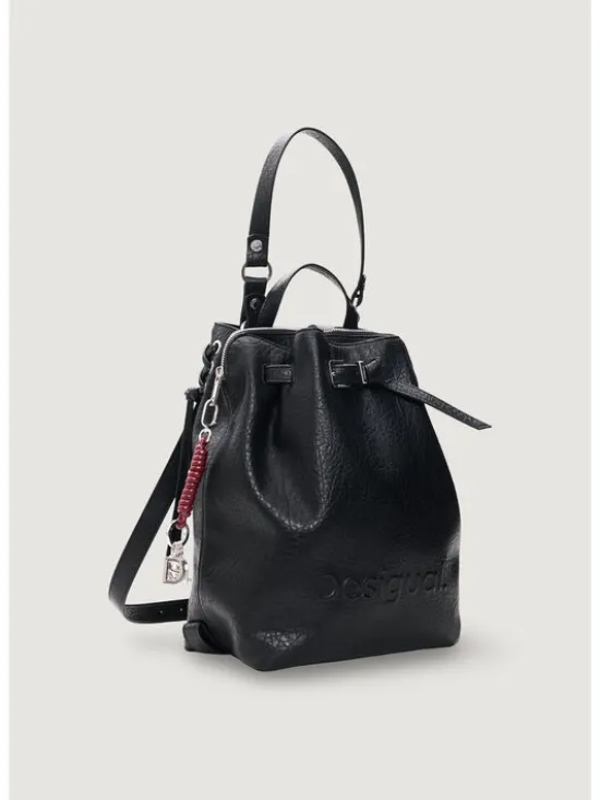 Desigual Plecak BACK_HALF LOGO LUENA NF B Czarny