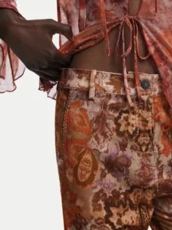 Desigual Spodnie materiałowe Romantica 25WWPW02 Pomarańczowy Regular Fit