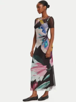 Desigual Sukienka codzienna Bernadette 25WWVK19 Kolorowy Slim Fit