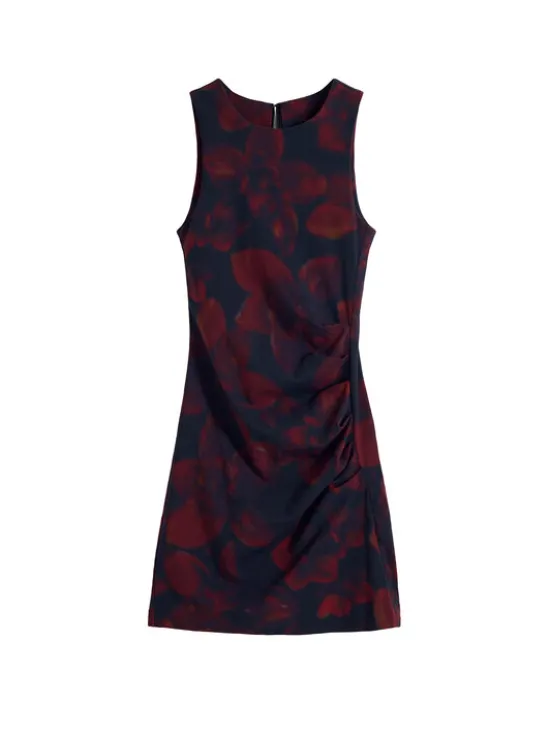Desigual Sukienka koktajlowa Petofrunce 25WWVW20 Bordowy Slim Fit