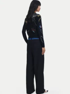 Desigual Sweter Arty 25WWJF33 Czarny Regular Fit