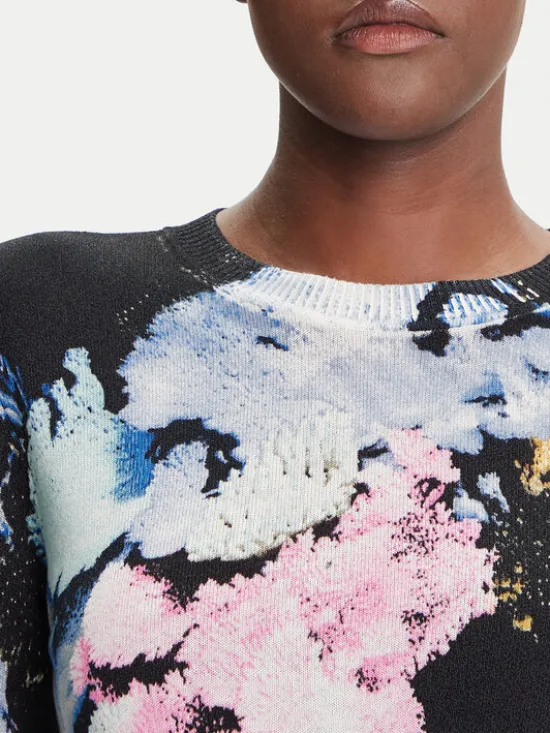 Desigual Sweter Nenufar Lacroix 25WWJF46 Kolorowy Regular Fit