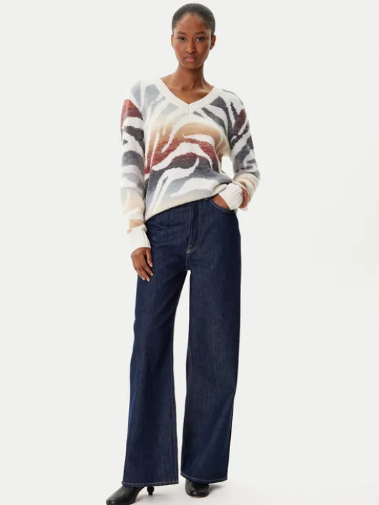 Desigual Sweter Wasilla 25WWJF21 Kolorowy Regular Fit
