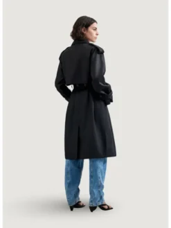 Desigual Trencz CHAQ_HYBRIDTRENCH Czarny Classic Fit