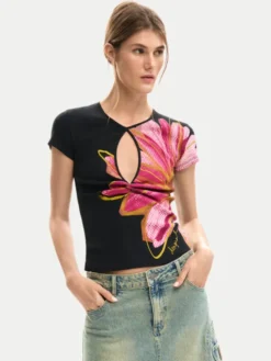 Desigual T-Shirt Dublin 26SWTK05 Czarny Regular Fit