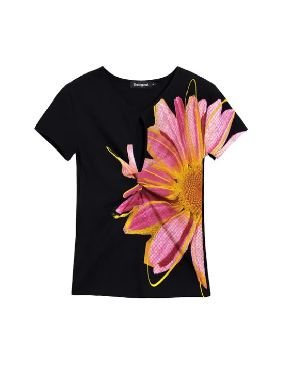 Desigual T-Shirt Dublin 26SWTK05 Czarny Regular Fit