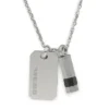 Diesel Naszyjnik Brave Armor Double Pendant DX1156040 Srebrny