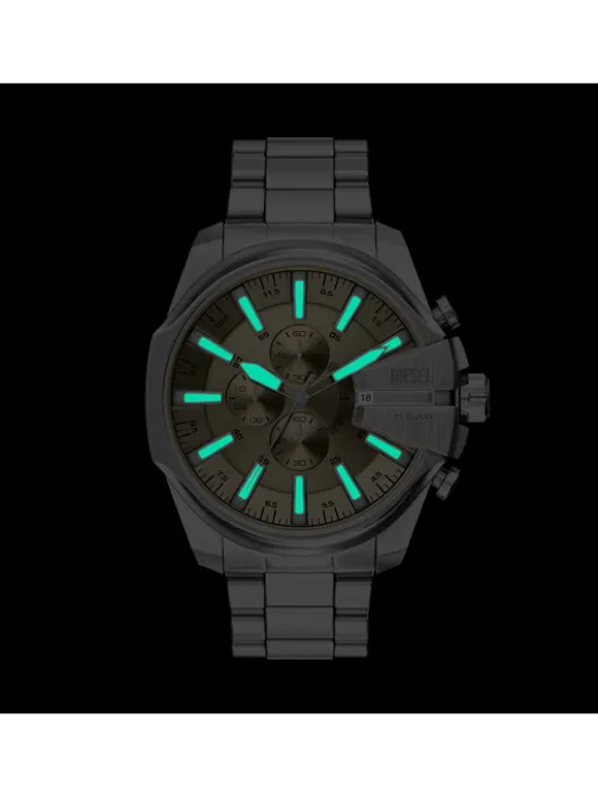 Diesel Zegarek Mega Chief Slim DZ4702 Srebrny