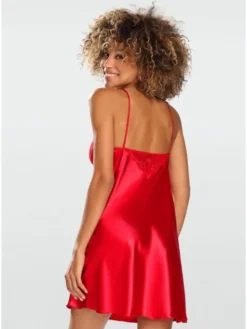 DKaren Lingerie Halka Frances Czerwony Classic Fit