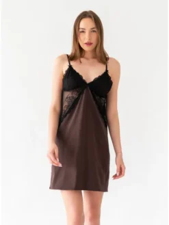 DKaren Lingerie Halka Zuwena2 Brązowy Classic Fit